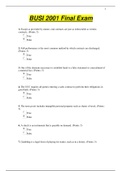 BUSI 2001 Final Exam with Answers Latest 2021 Update