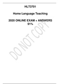 HLT3701 HOME LANGUAGE TEACHING