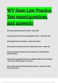 WV State Law Practice Test exam(questions and answers).