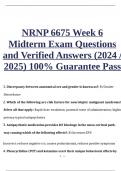 NRNP 6675 Week 6 Midterm Exam Questions and Verified Answers (2024 2025) 100- Guarantee Pass.