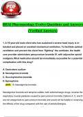 HESI Pharmacology Evolve Questions and Answers (Verified Answers) 2024