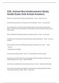  CDL School Bus Endorsement Study Guide Exam And Actual Answers.