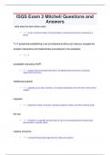 ISQS Exam 2 Mitchell Questions and  Answers