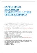 EXPECTED ATI PROCTORED FUNDAMENTAL LATEST UPDATE GRADED A+