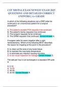 CST NBSTSA EXAM NEWEST EXAM 2025 QUESTIONS AND DETAILED CORRECT ANSWERS | A+ GRADE