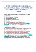 RAMP CERTIFICATION 2025 FINAL EXAM ACTUAL EXAM QUESTIONS AND DETAILED CORRECT ANSWERS | A+ GRADE