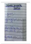 Differential Equations Handwritten Complete Notes