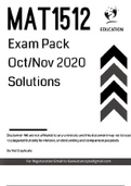 MAT1512 LATEST EXAM PACK 2021