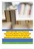 MBA HBS HBX Core Financial Accounting Module 2 Quiz Harvard Business School Exam Review Questions and Answers 100% Pass