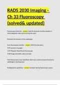 RADS 2030 Imaging - Ch 33 Fluoroscopy (solved& updated).