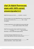 chpt 26 digital fluoroscopy exam with 100- correct answers(graded A+).