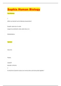 Exam (elaborations) BIOLOGY 115 (BIOLOGY115)Sophia Human Biology Final Milestones (BIOLOGY 115 (BIOLOGY115)Sophia Human Biology Final Milestones) 