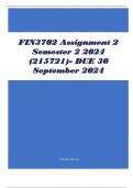 FIN3702 Assignment 2 Semester 2 2024 (215721)- DUE 30 September 2024