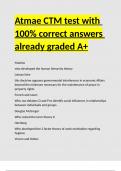 Atmae CTM test with 100- correct answers already graded A+