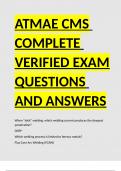 ATMAE CMS COMPLETE VERIFIED EXAM QUESTIONS AND ANSWERS.