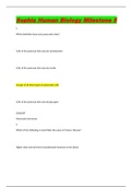 Exam (elaborations) BIOLOGY 115 (BIOLOGY115Sophia Human Biology Milestones 5(1) (BIOLOGY 115 (BIOLOGY115Sophia Human Biology Milestones 5(1)) 