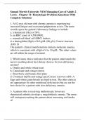 Samuel Merritt University N136 Managing Care of Adults 2 Lewis - Chapter 31: Hematologic Problems Questions With Complete Solutions