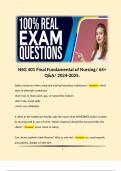 NSG 401 Final Fundamental of Nursing/ 65+ Q&A/ 2024-2025. 