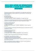 2024 HRCI APHR HR OPERATIONS CHAPTER 2 EXAM WITH CORRECT ANSWERS