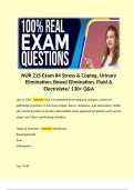 NUR 215 Exam #4 Stress & Coping, Urinary Elimination, Bowel Elimination, Fluid & Electrolyte/ 130+ Q&A  