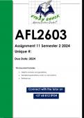 AFL2603 Assignment 11 ISIZULU (QUALITY ANSWERS) Semester 2 2024