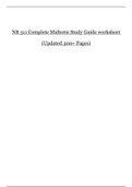 NR 511 Complete Midterm Study Guide worksheet (Updated 300+ Pages) | NR511 Midterm Study Guide worksheet (Updated 300+ Pages)