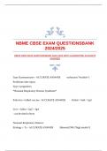 NBME CBSE EXAM QUESTIONSBANK 2024/2025 WITH GUARANTEED ACCURATE ANSWERS