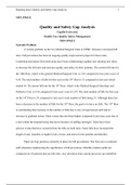 MSN FP6212  Assessment1 1.docxs.docx  MSN-FP6212  Quality and Safety Gap Analysis  Capella University  Health Care Quality Safety Management  MSN-FP6212  Systemic Problem   A current problem on the two Medical/Surgical Units at UPMC Altoona is increased f