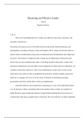 Effective Leadership.docx    Becoming an Effective Leader   Task II  Bequitta Johnson  A & A1.  Three toxic leadership behaviors a leader can exhibit are narcissistic, autocratic, and unrealistic expectations.  Narcissism, also known as one of the dark tr