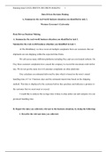 Data Driven Decision Making.docx  Data Driven Decision Making  A. Summarize the real-world business situation you identified in task 1.  Western Governors University  ƒ  Data Driven Decision Making  A. Summarize the real-world business situation you ident