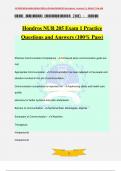 Hondros NUR 205 Exam 1 Practice Questions and Answers (100% Pass)