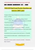 NUR 325 Final Exam Practice Questions and Answers (100% pass)