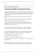 Advanced Health Assessment Exam NP ASSESMENT Chamberlain College Nursing -Question and answers 100% correct