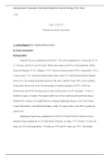 Task 1 Template 2020.docx  C228  Task 1 C228 V3  Western Governors University  A. Action Report: See Attached photo journal   B. Needs Assessment:   Demographics  Sentinel City has a population of 663,862. 7.4% of the population is <5 years old. 21.7% 