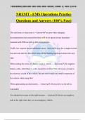 NREMT - EMS Operations Practice Questions and Answers (100% Pass)