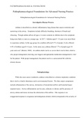 Asthma paper orginal.docx  Pathopharmacological Foundations for Advanced Nursing Practice  Pathopharmacological Foundations for Advanced Nursing Practice  Investigative Disease Process  Asthma is described as a chronic inflammatory lung disease that cause