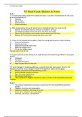 NURSING NU231/NUR2 N1 Final Exam Study Guide| NURSING NU231/NUR2; N1 Final Exam, Quizzes & Notes.