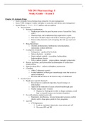 NR-291 Pharmacology I Study Guide – Exam 4