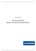 Bouw-en projectmangement + bouweconomie (deel I) en (bouw)Recht (deel II) (alle lessen)- MIAG12