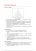 OCR MEI Mathematics: Year 1 (AS) Pure - Binomial Expansion Cheat Sheet