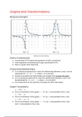 OCR MEI Mathematics: Year 1 (AS) Pure - Graphs and Transformations Cheat Sheet