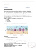 Uitgebreide college aantekeningen Neurofysiologie (BWB111)  Leerboek medische fysiologie, ISBN: 9789036820073