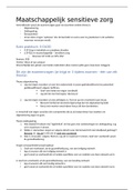 Samenvatting  4V Verlenen van zorg op maat: 4V RZL en maatschappelijk-sensitieve zorg