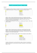 NURSING 2058 Health Assessment Exam 1 Test Preparation