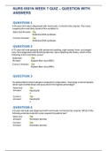 Exam (elaborations) NURS 6501N Week 7 Quiz – Advanced Pathophysiology  