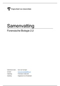 Samenvatting Forensische Biologie 2.2