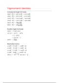 OCR MEI Mathematics: Year 2 Pure - Trigonometric Identities Cheat Sheet