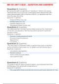 Exam (elaborations) MN 553 UNIT 5 QUIZ – QUESTION AND ANSWERS 