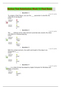 Exam (elaborations) IT CIS 273 (ITCIS273) IT CIS 273 Review Test Submission: Week 11 Final Exam