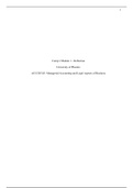 ACCCB543 Comp1 Mod1 Reflection.doc    Comp 1/Module 1 - Reflection  University of Phoenix  ACCCB/543: Managerial Accounting and Legal Aspects of Business  Comp 1/Module 1 “ Reflection  Users of financial data have a multitude of methods to analyze the inf